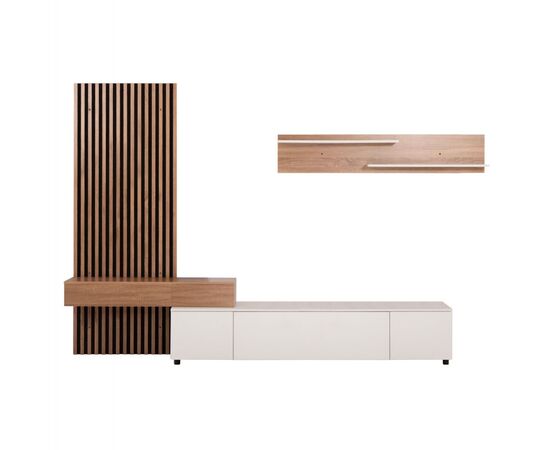 ΣΥΝΘΕΣΗ ΤΗΛΕΟΡΑΣΗΣ DORT HM18076.01 ΜΕΛΑΜΙΝΗ ΣΕ ΣΟΝΑΜΑ-ΛΕΥΚΟ 249.5x42.2x199.5Υεκ - ΕΠΙΠΛΑ ΤΗΛΕΟΡΑΣΗΣ στο Milonadakis.gr