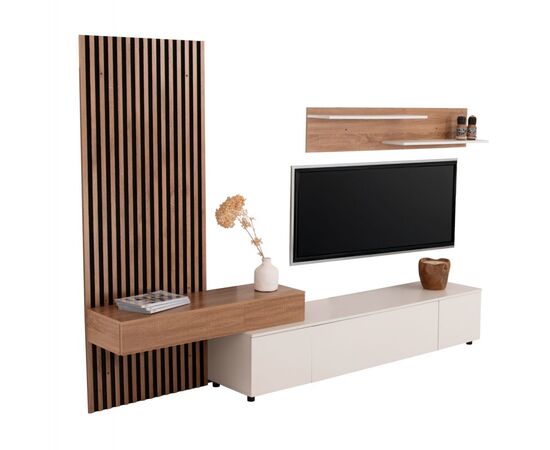 ΣΥΝΘΕΣΗ ΤΗΛΕΟΡΑΣΗΣ DORT HM18076.01 ΜΕΛΑΜΙΝΗ ΣΕ ΣΟΝΑΜΑ-ΛΕΥΚΟ 249.5x42.2x199.5Υεκ - ΕΠΙΠΛΑ ΤΗΛΕΟΡΑΣΗΣ στο Milonadakis.gr