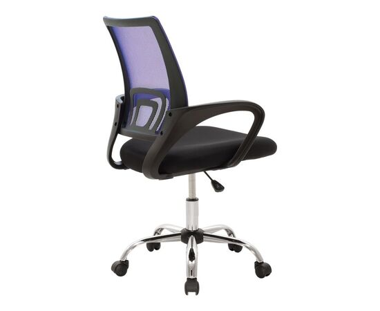Καρέκλα γραφείου Berto II pakoworld με ανάκλιση ύφασμα mesh σε μπλε-μαύρη απόχρωση και βάση χρωμίου 60x48x85-95εκ - ΚΑΡΕΚΛΕΣ ΓΡΑΦΕΙΟΥ στο Milonadakis.gr