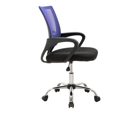 Καρέκλα γραφείου Berto II pakoworld με ανάκλιση ύφασμα mesh σε μπλε-μαύρη απόχρωση και βάση χρωμίου 60x48x85-95εκ - ΚΑΡΕΚΛΕΣ ΓΡΑΦΕΙΟΥ στο Milonadakis.gr