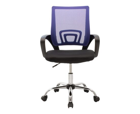 Καρέκλα γραφείου Berto II pakoworld με ανάκλιση ύφασμα mesh σε μπλε-μαύρη απόχρωση και βάση χρωμίου 60x48x85-95εκ - ΚΑΡΕΚΛΕΣ ΓΡΑΦΕΙΟΥ στο Milonadakis.gr