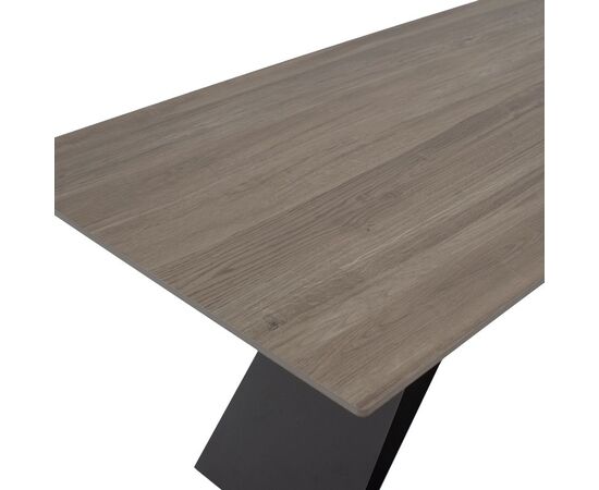 Τραπέζι Sabrina pakoworld sintered stone καρυδί-μαύρο 180x90x75εκ - ΤΡΑΠΕΖΙΑ ΚΟΥΖΙΝΑΣ στο Milonadakis.gr