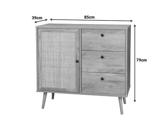 Μπουφές Oslo pakoworld σε sonoma απόχρωση 85x39x79εκ - ΜΠΟΥΦΕΔΕΣ-ΚΟΝΣΟΛΕΣ στο Milonadakis.gr