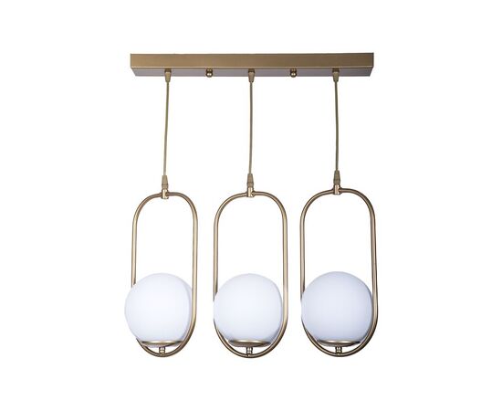 Φωτιστικό οροφής τρίφωτο Lavol pakoworld Ε27 μέταλλο χρυσό 50x3x70εκ - ΦΩΤΙΣΤΙΚΑ ΟΡΟΦΗΣ στο Milonadakis.gr