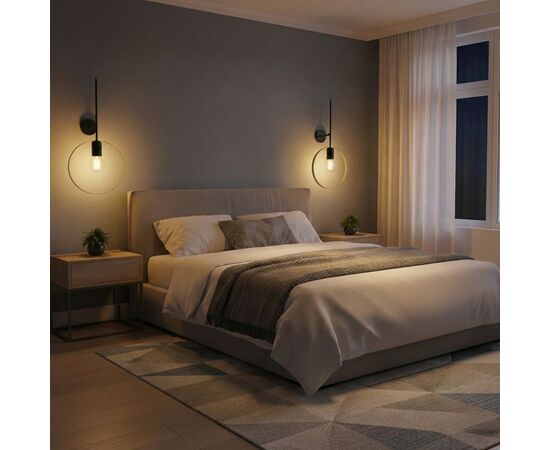 Φωτιστικό τοίχου-απλίκα Bendia pakoworld Ε27 μέταλλο μαύρο-χρυσό 25x15x52εκ - ΑΠΛΙΚΕΣ ΤΟΙΧΟΥ στο Milonadakis.gr