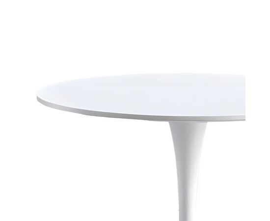 Τραπεζαρία Elijah-Gaston pakoworld σετ 3τεμ pp-pu σε taupe-λευκή απόχρωση με φυσικό πόδι Φ60x74εκ - ΤΡΑΠΕΖΑΡΙΕΣ στο Milonadakis.gr