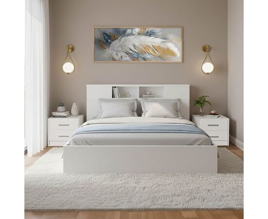 Σετ Κρεβατοκάμαρας Olympus White με Κρεβάτι 140x200εκ Σετ 3τεμ - ΚΡΕΒΑΤΙΑ στο Milonadakis.gr