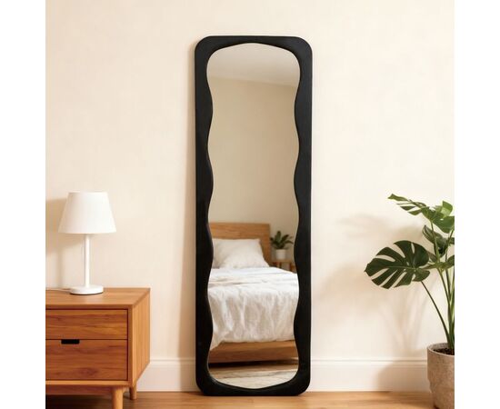 Καθρέπτης Lezour pakoworld βελούδο σε μαύρη απόχρωση 50x5x170εκ - ΚΑΘΡΕΠΤΕΣ στο Milonadakis.gr