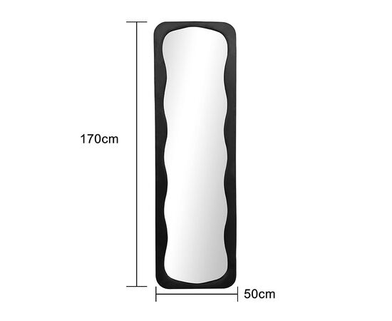 Καθρέπτης Lezour pakoworld βελούδο σε μαύρη απόχρωση 50x5x170εκ - ΚΑΘΡΕΠΤΕΣ στο Milonadakis.gr