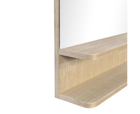 Καθρέπτης με ράφι Mensola pakoworld mdf σε φυσική απόχρωση 45.7x12.7x76.2εκ - ΚΑΘΡΕΠΤΕΣ στο Milonadakis.gr