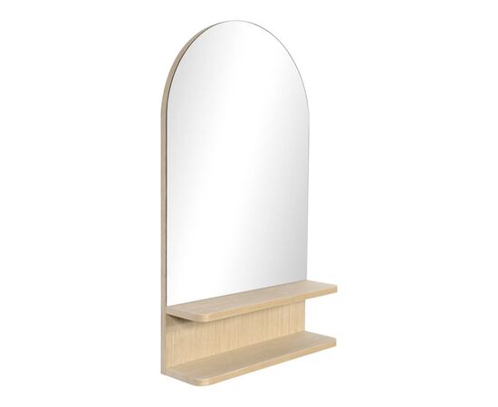Καθρέπτης με ράφι Mensola pakoworld mdf σε φυσική απόχρωση 45.7x12.7x76.2εκ - ΚΑΘΡΕΠΤΕΣ στο Milonadakis.gr