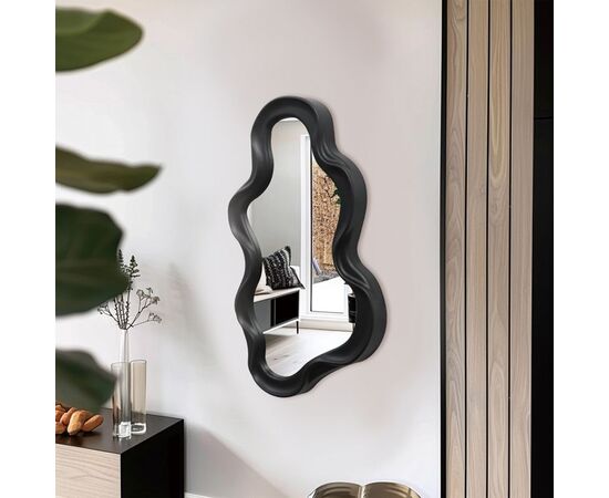 Καθρέπτης Liquid pakoworld pp σε μαύρη απόχρωση 26x2.7x39εκ - ΚΑΘΡΕΠΤΕΣ στο Milonadakis.gr