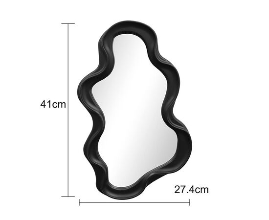 Καθρέπτης Liquid pakoworld pp σε μαύρη απόχρωση 26x2.7x39εκ - ΚΑΘΡΕΠΤΕΣ στο Milonadakis.gr