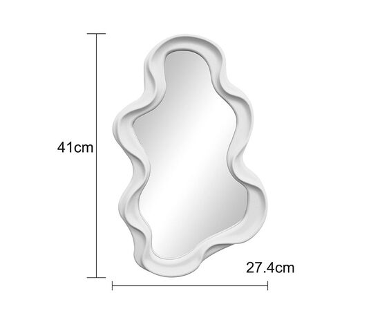 Καθρέπτης Liquid pakoworld pp σε λευκή απόχρωση 26x2.7x39εκ - ΚΑΘΡΕΠΤΕΣ στο Milonadakis.gr