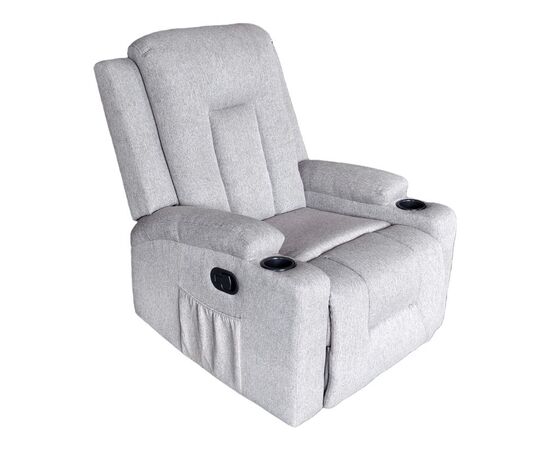 Πολυθρόνα relax Gessel pakoworld ύφασμα σε γκρι-μπεζ 80x90x98εκ - ΚΑΡΕΚΛΕΣ - ΠΟΛΥΘΡΟΝΕΣ ΕΣ. στο Milonadakis.gr