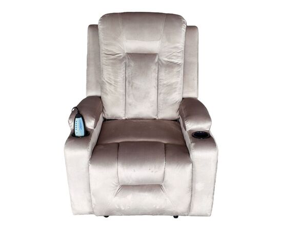 Πολυθρόνα relax με μηχανισμό massage Gessel pakoworld βελούδο σε γκρι απόχρωση 80x90x98εκ - ΚΑΡΕΚΛΕΣ - ΠΟΛΥΘΡΟΝΕΣ ΕΣ. στο Milonadakis.gr