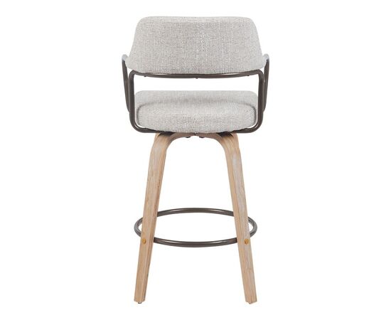 Σκαμπό μπαρ Tertia pakoworld περιστρεφόμενο μεσαίου μεγέθους μέταλλο-ξύλο με ύφασμα σε μπεζ-καφέ απόχρωση 54x52x98εκ - ΣΚΑΜΠΟ ΜΠΑΡ στο Milonadakis.gr