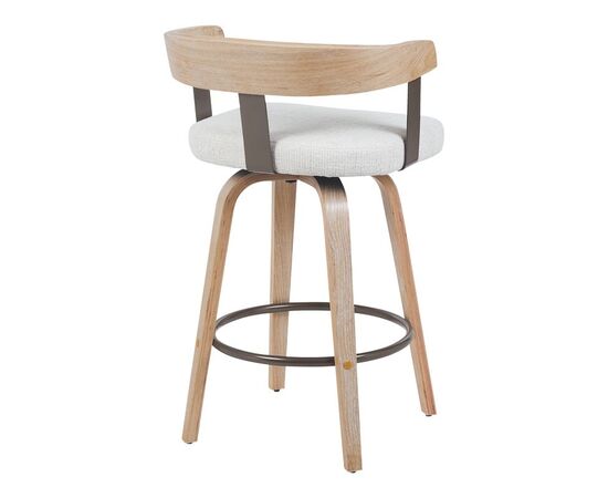 Σκαμπό μπαρ Anesy pakoworld περιστρεφόμενο μεσαίου μεγέθους μέταλλο-ξύλο με ύφασμα σε μπεζ απόχρωση 54x50x85εκ - ΣΚΑΜΠΟ ΜΠΑΡ στο Milonadakis.gr