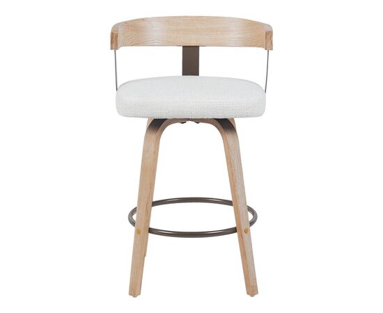 Σκαμπό μπαρ Anesy pakoworld περιστρεφόμενο μεσαίου μεγέθους μέταλλο-ξύλο με ύφασμα σε μπεζ απόχρωση 54x50x85εκ - ΣΚΑΜΠΟ ΜΠΑΡ στο Milonadakis.gr