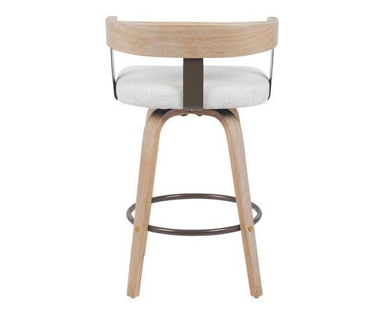 Σκαμπό μπαρ Anesy pakoworld περιστρεφόμενο μεσαίου μεγέθους μέταλλο-ξύλο με ύφασμα σε μπεζ απόχρωση 54x50x85εκ - ΣΚΑΜΠΟ ΜΠΑΡ στο Milonadakis.gr