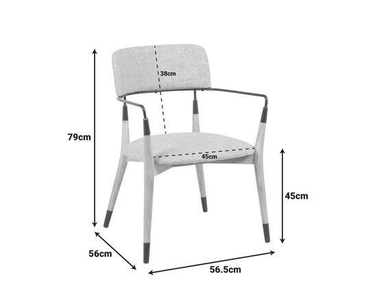 Πολυθρόνα Sentana pakoworld μέταλλο-ξύλο και ύφασμα σε μπεζ-καφέ απόχρωση 56.5x56x79εκ - ΚΑΡΕΚΛΕΣ - ΠΟΛΥΘΡΟΝΕΣ στο Milonadakis.gr