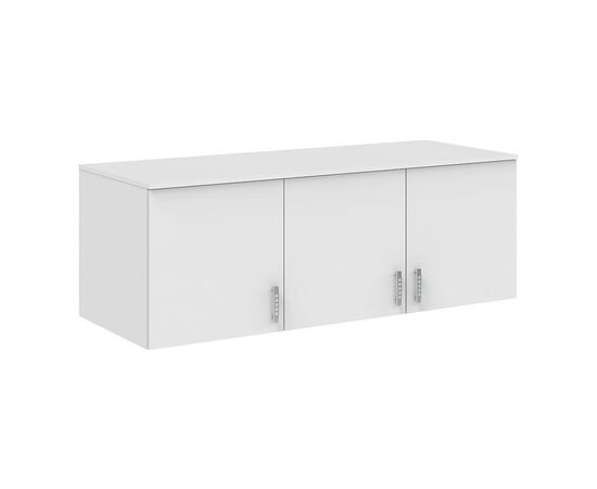 Ντουλάπα τρίφυλλη Royal pakoworld με συρτάρια και πατάρι λευκό 150x58x230εκ - ΝΤΟΥΛΑΠΕΣ στο Milonadakis.gr