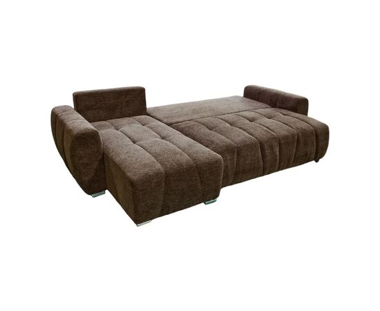 Γωνιακός αναστρέψιμος καναπές-κρεβάτι Vivad pakoworld ύφασμα σε απόχρωση σκούρο καφέ 275x164x91εκ - ΚΑΝΑΠΕΔΕΣ-ΣΑΛΟΝΙΑ στο Milonadakis.gr