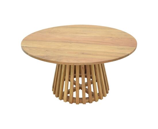 Τραπέζι σαλονιού Radiane pakoworld μασίφ ξύλο ακακίας σε φυσική απόχρωση Φ80x40εκ - ΤΡΑΠΕΖΑΚΙΑ ΣΑΛΟΝΙΟΥ στο Milonadakis.gr