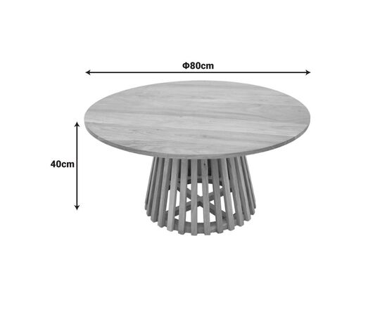 Τραπέζι σαλονιού Radiane pakoworld μασίφ ξύλο ακακίας σε φυσική απόχρωση Φ80x40εκ - ΤΡΑΠΕΖΑΚΙΑ ΣΑΛΟΝΙΟΥ στο Milonadakis.gr