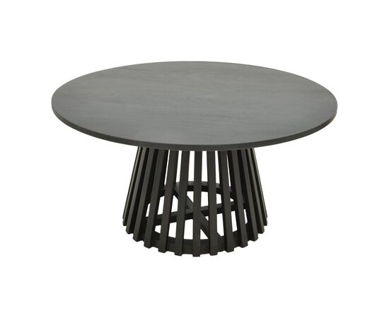 Τραπέζι σαλονιού Radiane pakoworld μασίφ ξύλο ακακίας σε μαύρη απόχρωση Φ80x40εκ - ΤΡΑΠΕΖΑΚΙΑ ΣΑΛΟΝΙΟΥ στο Milonadakis.gr