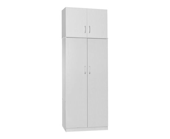 Ντουλάπα δίφυλλη και πατάρι Lego pakoworld σε λευκή απόχρωση 80x42x240εκ - ΝΤΟΥΛΑΠΕΣ στο Milonadakis.gr