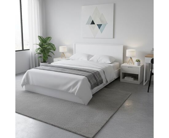Κρεβάτι Athos pakoworld σε λευκή απόχρωση 160x200εκ - ΚΡΕΒΑΤΙΑ στο Milonadakis.gr