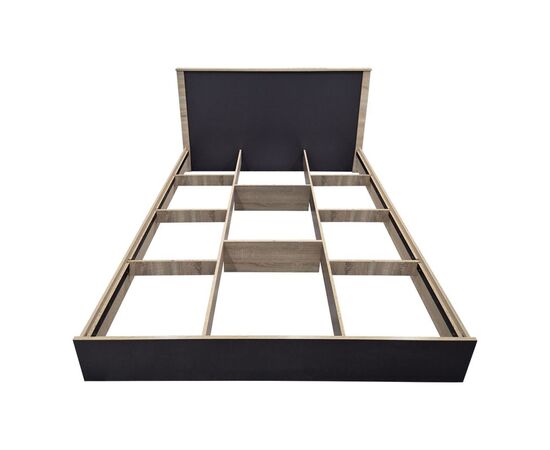 Κρεβάτι Athos pakoworld σε sonoma-ανθρακί απόχρωση 160x200εκ - ΚΡΕΒΑΤΙΑ στο Milonadakis.gr