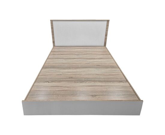 Κρεβάτι Athos pakoworld σε sonoma-λευκό απόχρωση 160x200εκ - ΚΡΕΒΑΤΙΑ στο Milonadakis.gr