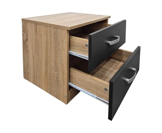 Κομοδίνο Athos pakoworld σε sonoma-ανθρακί απόχρωση 48x40x41.5εκ - ΚΟΜΟΔΙΝΑ στο Milonadakis.gr