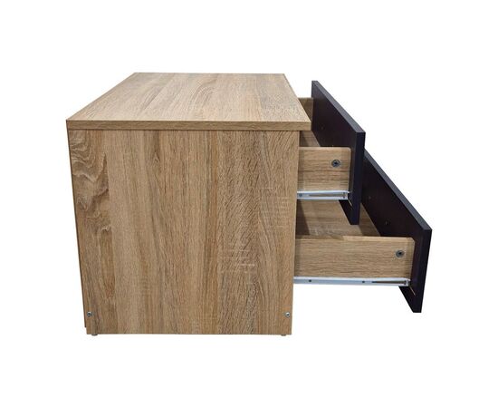 Κομοδίνο Athos pakoworld σε sonoma-ανθρακί απόχρωση 48x40x41.5εκ - ΚΟΜΟΔΙΝΑ στο Milonadakis.gr