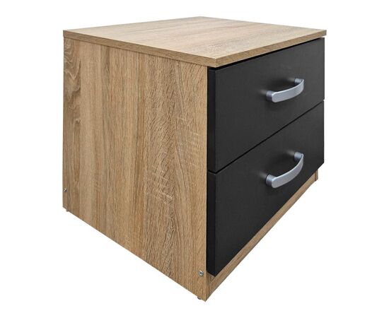 Κομοδίνο Athos pakoworld σε sonoma-ανθρακί απόχρωση 48x40x41.5εκ - ΚΟΜΟΔΙΝΑ στο Milonadakis.gr