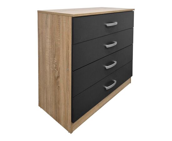 Συρταριέρα Athos pakoworld σε sonoma-ανθρακί απόχρωση 80x40x79εκ - ΣΥΡΤΑΡΙΕΡΕΣ - ΤΟΥΑΛΕΤΕΣ στο Milonadakis.gr