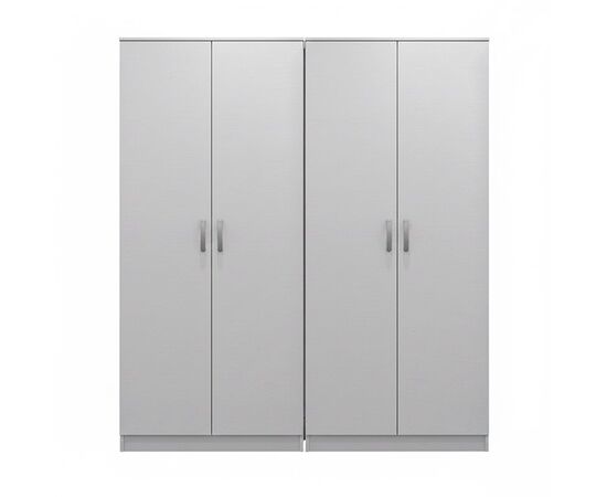 Ντουλάπα τετράφυλλη Lego Ι pakoworld λευκή 160x42x180εκ - ΝΤΟΥΛΑΠΕΣ στο Milonadakis.gr