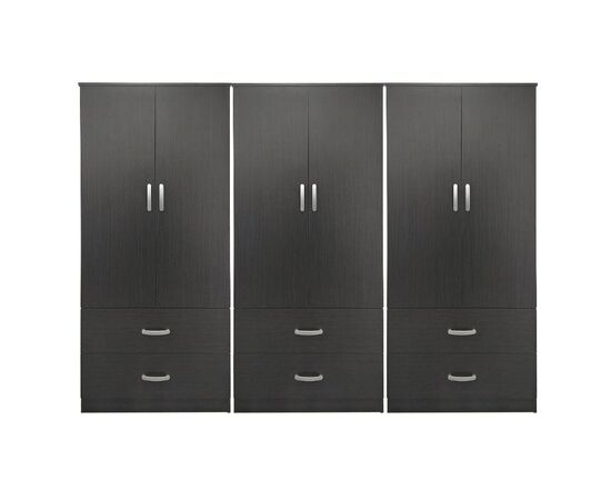 Ντουλάπα εξάφυλλη με συρτάρια Lego pakoworld wenge 240x42x180εκ - ΝΤΟΥΛΑΠΕΣ στο Milonadakis.gr