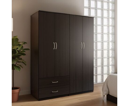 Ντουλάπα τετράφυλλη Lego pakoworld wenge 160x42x180εκ - ΝΤΟΥΛΑΠΕΣ στο Milonadakis.gr