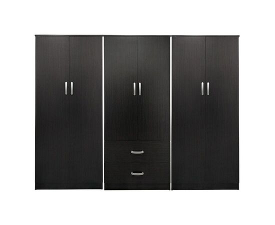 Ντουλάπα τετράφυλλη Lego Ι pakoworld wenge 240x42x180εκ - ΝΤΟΥΛΑΠΕΣ στο Milonadakis.gr