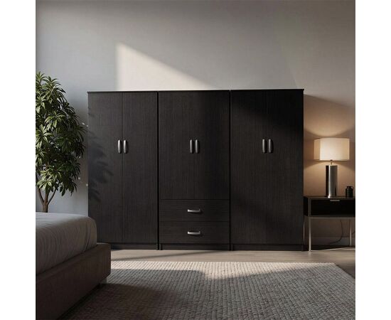 Ντουλάπα τετράφυλλη Lego Ι pakoworld wenge 240x42x180εκ - ΝΤΟΥΛΑΠΕΣ στο Milonadakis.gr