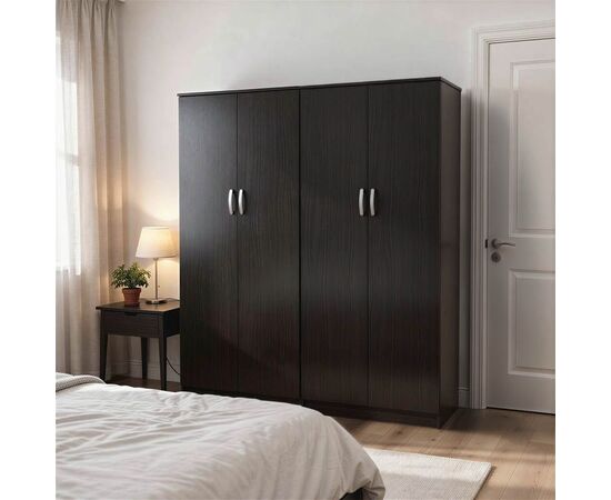 Ντουλάπα τετράφυλλη Lego Ι pakoworld wenge 160x42x180εκ - ΝΤΟΥΛΑΠΕΣ στο Milonadakis.gr