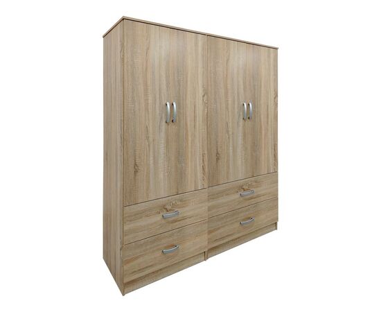 Ντουλάπα τετράφυλλη με συρτάρια Lego pakoworld sonoma 160x42x180εκ - ΝΤΟΥΛΑΠΕΣ στο Milonadakis.gr