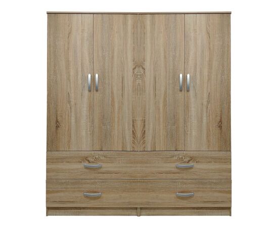 Ντουλάπα τετράφυλλη με συρτάρια Lego pakoworld sonoma 160x42x180εκ - ΝΤΟΥΛΑΠΕΣ στο Milonadakis.gr