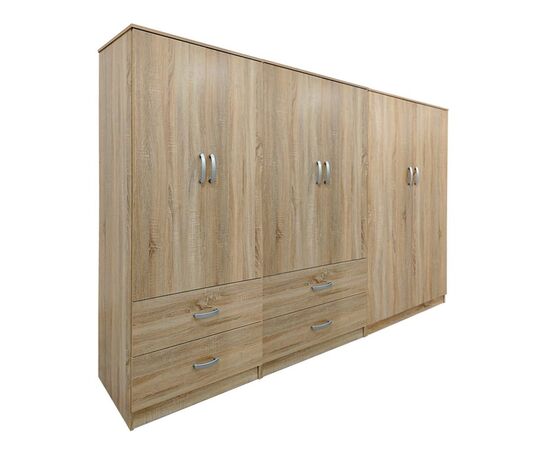 Ντουλάπα εξάφυλλη Lego pakoworld sonoma 240x42x180εκ - ΝΤΟΥΛΑΠΕΣ στο Milonadakis.gr