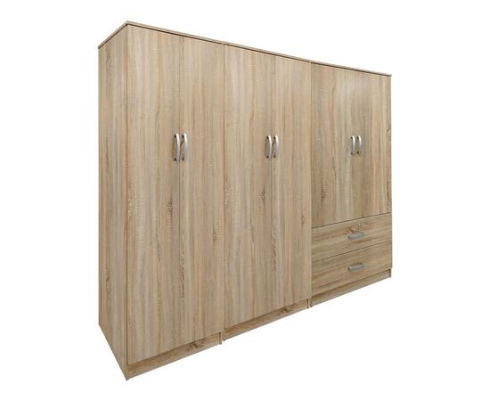 Ντουλάπα εξάφυλλη Lego I pakoworld sonoma 240x42x180εκ - ΝΤΟΥΛΑΠΕΣ στο Milonadakis.gr