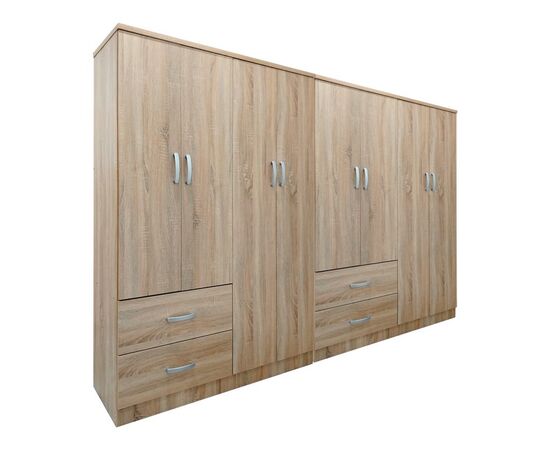 Ντουλάπα οχτάφυλλη Lego pakoworld sonoma 241x42x181εκ - ΝΤΟΥΛΑΠΕΣ στο Milonadakis.gr