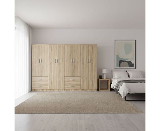 Ντουλάπα οχτάφυλλη Lego pakoworld sonoma 241x42x181εκ - ΝΤΟΥΛΑΠΕΣ στο Milonadakis.gr